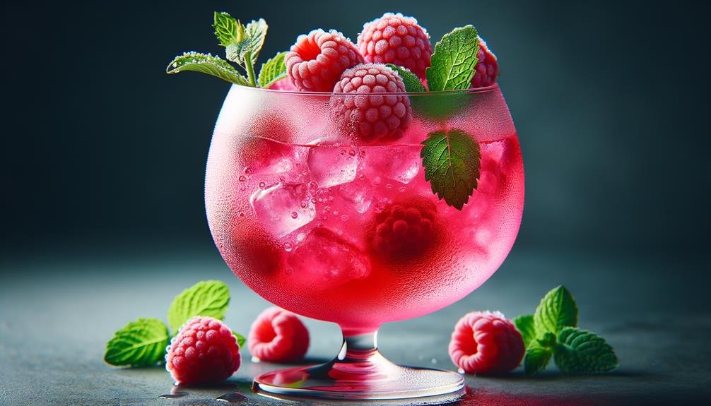 refreshing raspberry sorbet spritz